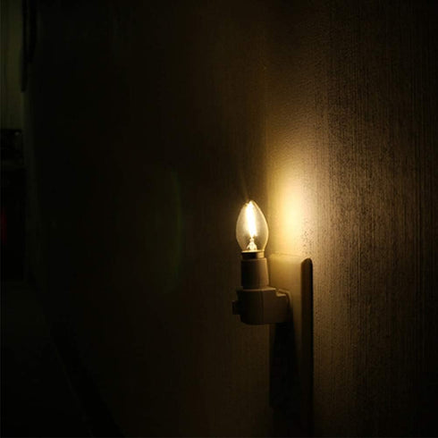 Tsunetani -C7 Bulbs 0.5W 5 E12 2700K 50Lumens 3Pack Edison LED Filament Mini Night Light Replacement Equivalent to Watt