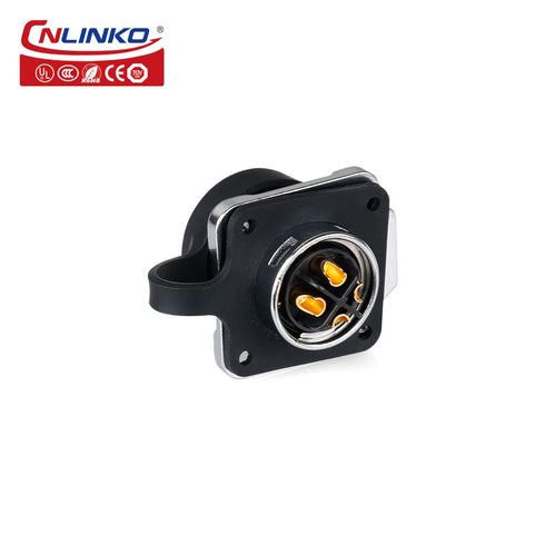 CNLINKO LP20 Series Waterproof Connector, IP68 Power Connector 4pin 20A 500V M20 LED Connector, UL CE Rohs Approved (4 pin)