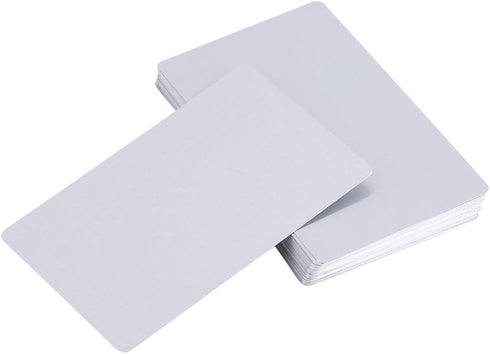 Business Cards Customer Engraving DIY Gift Cards, 50Pcs Metal for Home Office, Silver