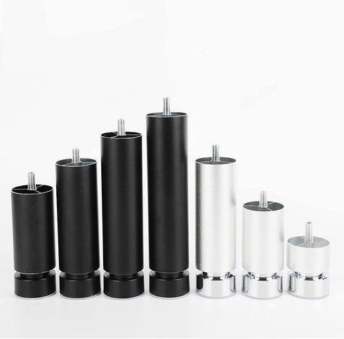 Tophacker 4 20cm/8in Aluminium Reinforced Support Legs, Pieces Furniture Sofa Legs, Cabinet Legs Adjustable in Height