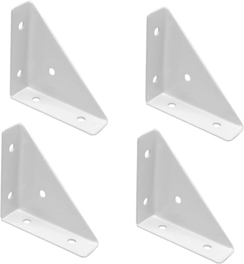 Jiozermi 4Pcs 66mm x 66mm Corner Brace Brackets, Angle Corner Brackets Black Angle