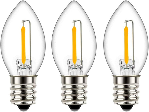 Tsunetani -C7 Edison LED Filament Mini Night Light Replacement Bulbs 0.5W Equivalent to
