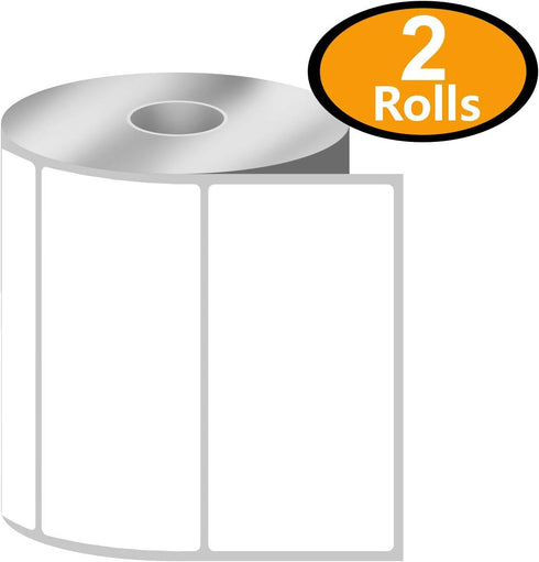 BETCKEY 4" x 2" (102 mm x 51 mm) Barcode Shipping & Multipurpose Labels, Compatible with Zebra & Rollo Printer, 2