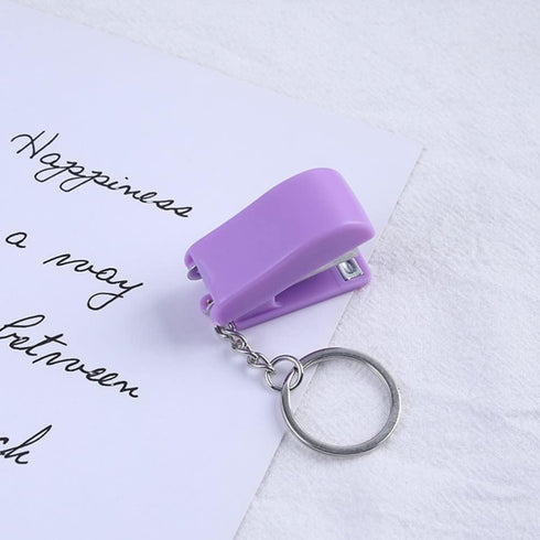 Heavy Duty Keychain Mini Stapler, 5 Pieces, Tiny Portable Hand Staplers for Office DIY Tools