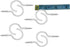 Pack of 40 White Vinyl Coated Screw-in Wall Hooks for Indoor & Outdoor Use