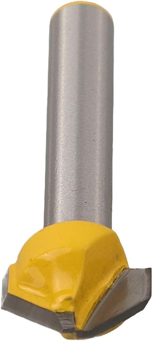 Shophubio 6mm 108 135 Shank V-Shaped Router Bit for Woodworking with Degree and Degree Flat Head Chamfer, Carbide