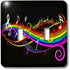 3dRose lsp_167166_2 Music Notes in Neon Rainbow Colors Toggle Switch