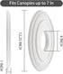 EIFHYT 12-2/8"OD 4" 1" 7") White PU Ceiling Medallions for Light Fixtures and Ceiling Fans, x ID x P (Fits Canopies up