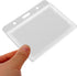 STOBOK Heavy Duty ID Card Badge Holder - Horizontal Plastic Name Tag Work Permit Card - 5pcs