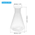 PATIKIL 250ml Plastic Erlenmeyer Flask, 1 Pack Wide Mouth Conical Flask for Laboratory, Clear