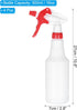 PATIKIL 500ml/16oz Plastic Spray Bottles, 4pcs Adjustable Nozzle Refillable Leak Proof Empty Water Mist Stream Sprayer for Cleaning Solutions Plants Hair, Red by PATIKIL