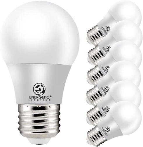 Energetic Lighting LED A15 Ceiling Fan Bulbs, 40 Watt Equivalent, 4000K Cool White, Dimmable, E26 Base, UL Listed, 6