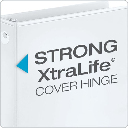 Cardinal Economy 3 Ring Binder, 2 Inch, White Presentation View, Holds 475 Sheets, PVC Free, 4 Pack (79520)