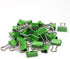 JAM PAPER Colorful Binder Clips, Extra Small 3/5 Inch Green Binderclips, 30/Pack