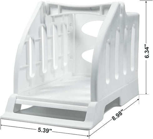 Label Holder for Rolls and Fan-Fold Labels, 4x6 Stand for Thermal Label Printer - Accessory for Desktop & Shipping