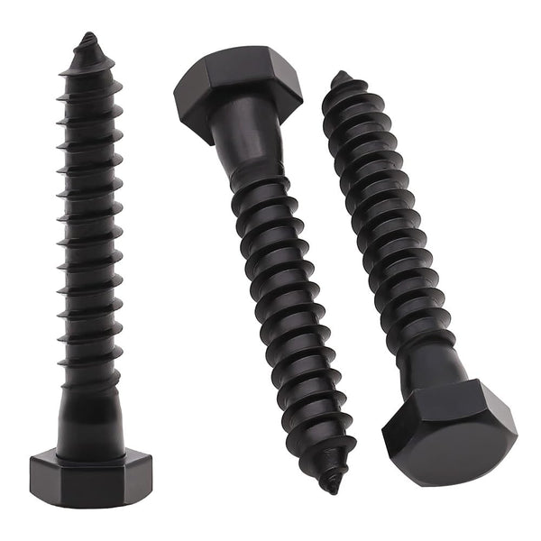 1/4 x 4" (10 Pack) Stainless Steel Hex Lag Bolts, Hexagon Head Lag Screws, Stainless Steel 304 (18-8)
