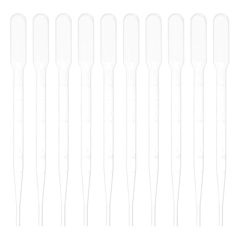 PATIKIL 100pcs Disposable Transfer Pipettes, 3ml LDPE Plastic Individually Wrapped for Lab Liquid Transfer
