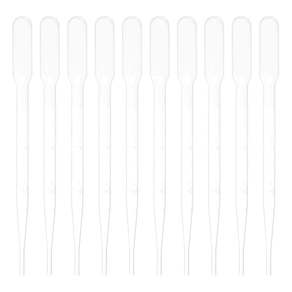 PATIKIL 100pcs Disposable Transfer Pipettes, 3ml LDPE Plastic Individually Wrapped for Lab Liquid Transfer