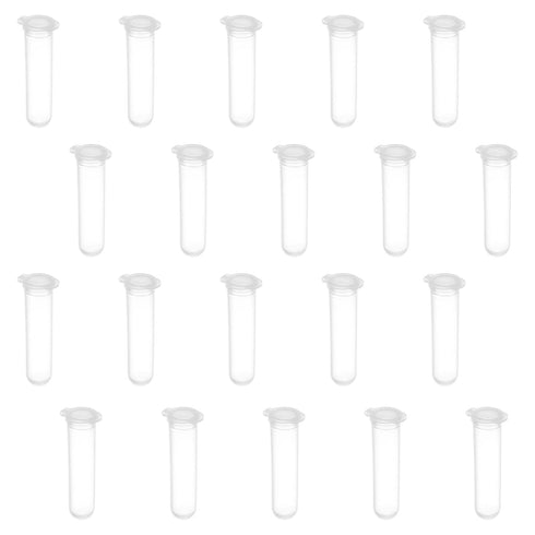 Bettomshin 200Pcs 7ml Round Bottom Centrifuge Tubes with Snap Cap, Transparent Mini Plastic Test Tubes