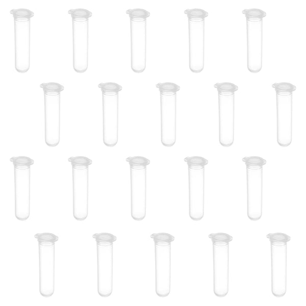 Bettomshin 200Pcs 7ml Round Bottom Centrifuge Tubes with Snap Cap, Transparent Mini Plastic Test Tubes