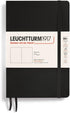 LEUCHTTURM1917 Softcover Notebook, B6+, 123 Numbered Pages for Writing and Journaling, Plain, Black