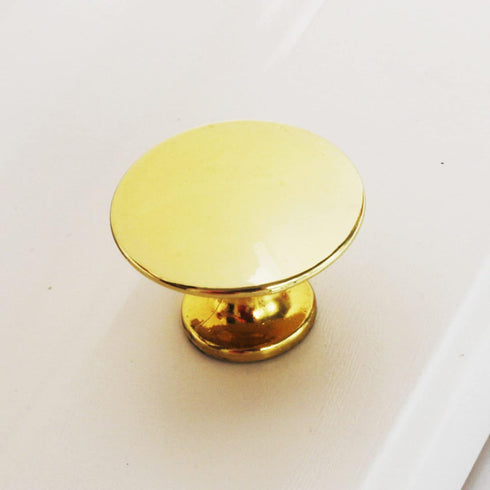 PILYON 6 Drawer Pulls Pcs Zinc Alloy Single Hole Handle Drawer Bedside Cabinet Mushroom Handle Cabinet Wardrobe, Gold