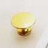 PILYON 6 Drawer Pulls Pcs Zinc Alloy Single Hole Handle Drawer Bedside Cabinet Mushroom Handle Cabinet Wardrobe, Gold