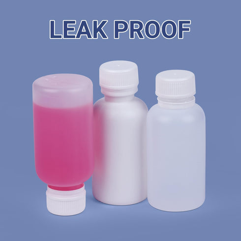 PE Plastic Food Grade Bottles, Wide Mouth Lab Reagent Bottle, Liquid/Solid Sample Seal Sample Storage Container Chemical Bottle (Translucent, 3.4oz) by UMETASS