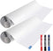 White Board Wallpaper Roll, 1.5x11ft Peel and Stick Dry Erase Sticker for Wall/Table/Door, 2 Rolls