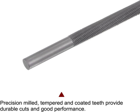 4pcs Chainsaw File, 11/64" (4.5mm) Round High Carbon Steel Double Cut Rasp for Sharpening