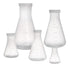 Peohud Set of 10 Scientific Plastic Erlenmeyer Flasks with Screw Caps - Lab Flask Set (50ml, 100ml, 250ml, 500ml, 1L)