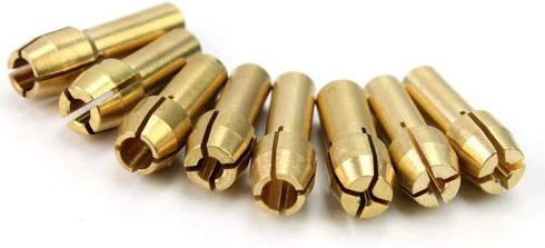 2 Set Brass Collet for Dremel Rotary Tools, Includes 1mm/1.6mm/2.3mm/3.2mm