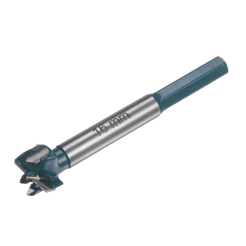 Forstner Drill Bit 16mm (5/8"), Carbide Forstner Bits Wood Hinge Hole Opener Cutter with Hex Shank