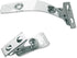 yueton 50pcs Metal Double Hole Badge Clips with PVC Straps, ID Strap Clip Adapter