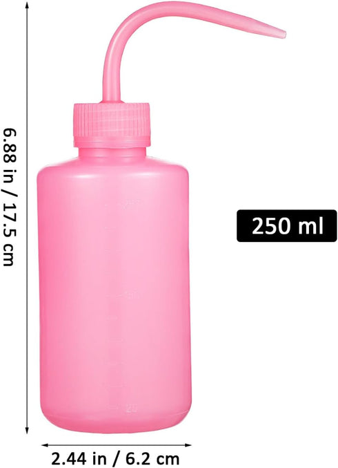 Wash Bottle 2Pcs 250ml Plastic Squeeze Bottle with Scale Labels for Medical Lab Supplies