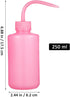 Wash Bottle 2Pcs 250ml Plastic Squeeze Bottle with Scale Labels for Medical Lab Supplies