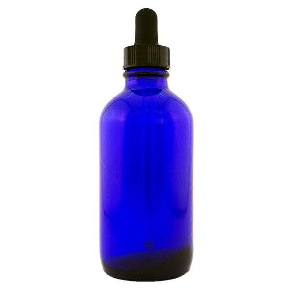 4oz Cobalt Blue Glass Bottle with Glass Dropper