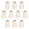 Solid Lab Rubber Stoppers, Drilled Silicone Plugs for Glass Ports, Pipe Mouths, 8-13mm, White, 15Pcs