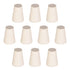 Solid Lab Rubber Stoppers, Drilled Silicone Plugs for Glass Ports, Pipe Mouths, 8-13mm, White, 15Pcs