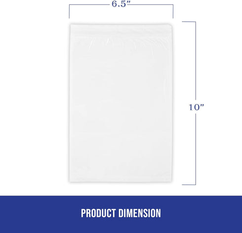 MT Products Blank Envelope Shipping Label Sleeves - 6.5" x 10" Packing Slip Pouches for Shipment/Return - Pack of 100
