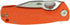 8Cr13MoV 2.80" Honey Badger Knives Small Clip Point Folding Pocket Knife - Steel, Blade, Orange FRN Handle - Ball