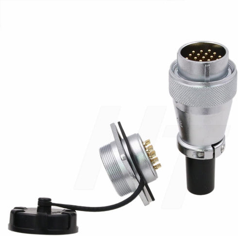 WS28 16 Pin Aviation Circular Power Electrical Connector 10A, Male Plug Female Socket, Heavy Duty Industrial.
