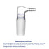 Glass 90 Degree Vacuum/Gas Adapter, Borosilicate Glass Bent Inlet Adapter with 24/40 Inner Joint for Laboratory
