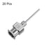 20pcs 19Gauge Stainless Steel Dispensing Needles, 1/2" Luer Lock for Thick Liquids, Ink, Glue, Lab Use