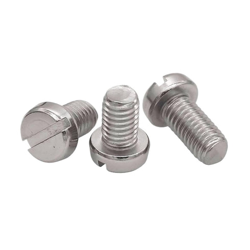 Generic 304 Screw(100Pcs,35MM_M3) Slotted Cheese Head Screws Cap Stainless Steel