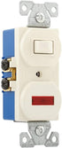 277LA-SP 15 Eaton Amp Single Pole Combination Toggle Switch and Pilot Light, Almond