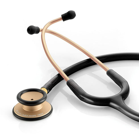 ADC 619CHM Adscope Lite Model 619 Ultra Lightweight Stethoscope, Champagne Finish with Black Tubing