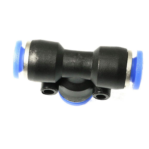 LQ Industrial 1/4 inch Air Hose T Connector, 4PCS 6x6x6mm Plastic Pneumatic Quick Push to Connect Tee Fitting
