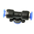LQ Industrial 1/4 inch Air Hose T Connector, 4PCS 6x6x6mm Plastic Pneumatic Quick Push to Connect Tee Fitting