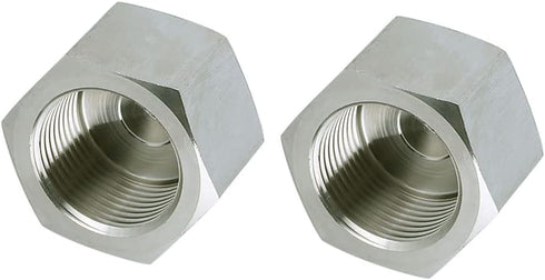 304 Stainless Steel Pipe Fitting Hex Cap, Heavy Duty 3/8" NPT Female, Pack of 2